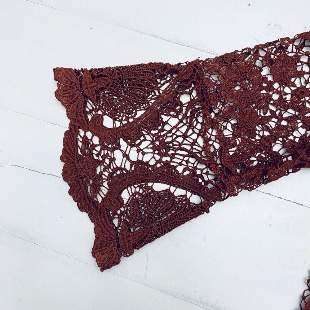 Bold Elements Lacey Rust Orange Zipper Overlay To… - image 4